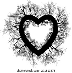 Big heart with trees