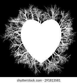 Big heart with trees