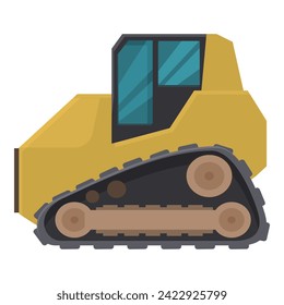 Big heavy tractor icon cartoon vector. Industrial lift. Mobile machine