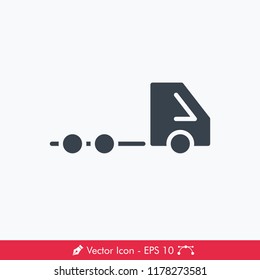 Big Heavy Truck (Big Rigs) Icon / Vector