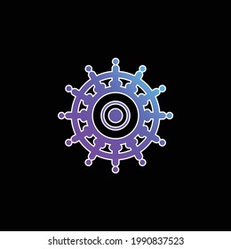 Big Helm blue gradient vector icon