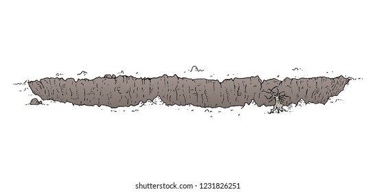 big hole abyss in ground
