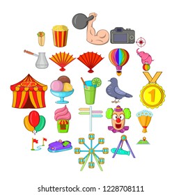 Big holiday icons set. Cartoon set of 25 big holiday vector icons for web isolated on white background