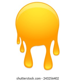big honey stamp with droplets(circular version