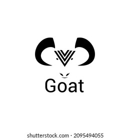 big horn goat logo design, fighting goat