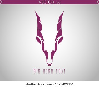 Big Horn Goat Logo. Vector Art