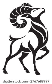 big horn ram sheep icon symbol design