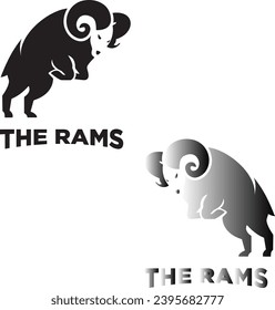 big horn rams, goat, sheep, lamb icon silhouette - mammal, animal vector badge vector