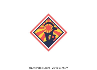 big horn vector template logo design