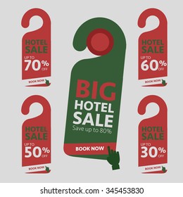 Big Hotel Sale badge, sticker, label or tag.vector illustration