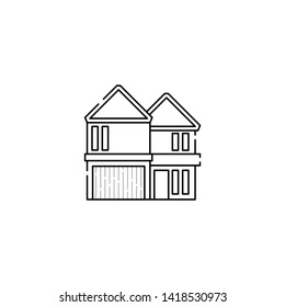 big house logo. simple line art