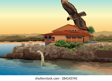 Big house on the beach