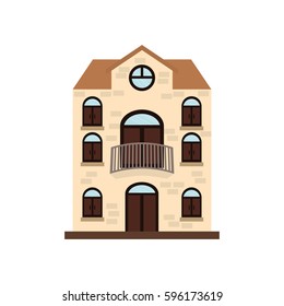 Big house real estate icon vector illustration graphic design