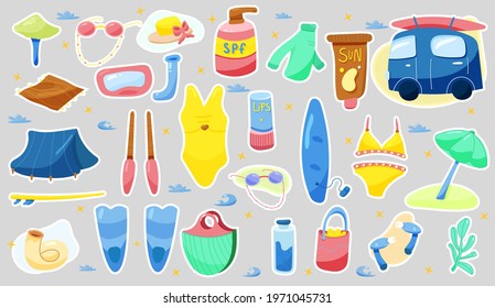 Big house sticker. Vector illustration.