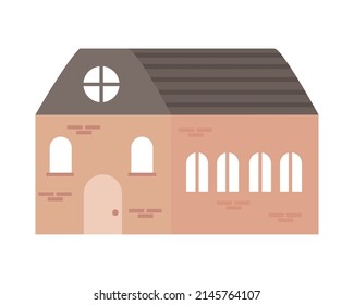 big house structure icon isolated