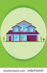 Big house with trees and garage  