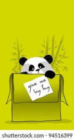 big hug from panda