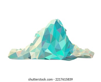 big iceberg Vector flat style cartoon iceberg illustration isolated from background