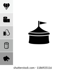 Big icon. collection of 6 big filled icons such as panther, elephant, circus, smoking can. editable big icons for web and mobile.