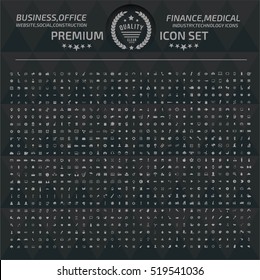 Conjunto de ícones grandes, vetor limpo