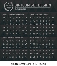 Big icon set design,clean vector