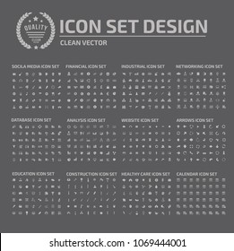 Big icon set vector