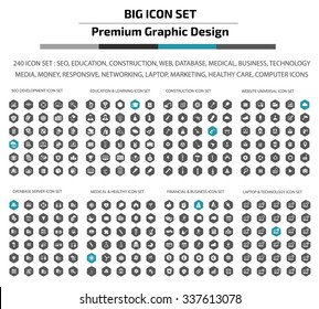 Big icon set,Business, Seo Management,Education, Construction, Website, Database, Healthy care icons design,clean vector
