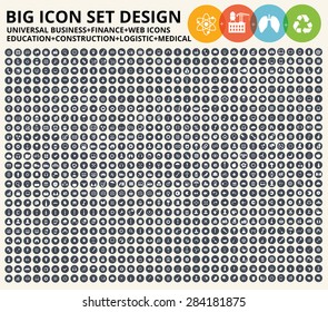 Big Icon Set,Business,financial,universal Website,construction,heavy Industry,medical,healthy Care,education And Ecology,nature Icons,clean Vector