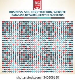 Big icon set,Business,financial,universal website,construction,heavy industry,medical,healthy care,education and ecology,nature icons,clean vector