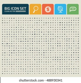 Big Icon Set,clean Vector