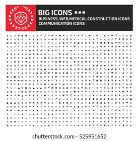 Big icon set,clean vector