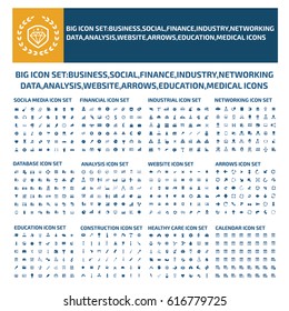 Big icon set,clean vector