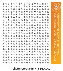 Big icon set,Construction and industry icon set,clean vector