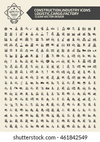 Big icon set,Construction and industry icon set,clean vector
