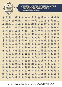 Big icon set,Construction and industry icon set,clean vector