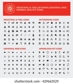 Big icon set,industry icon,network icon,web icon,arrow icon,vector