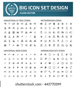 Big icon set,industry icon,network icon,web icon,arrow icon,vector