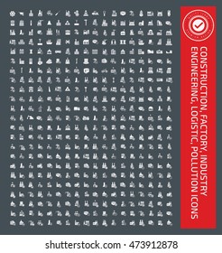 Big icon set,Industry,construction icon and factory icon set,clean vector