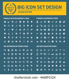 
Big icon set,media icon,finance icon,database icon,data analysis icon,vector