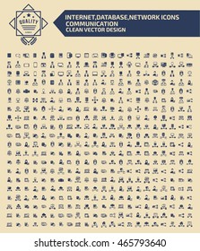 Big icon set,network and technology icon set,clean vector