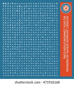 Big icon set,network and technology icon set,clean vector
