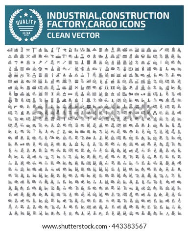 Big icon,Industry icon,construction,factory icon,cargo icon,clean vector