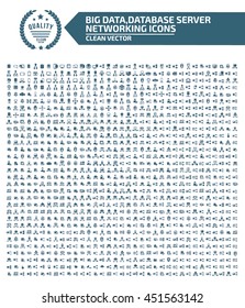 Big icon,Internet,database,network,communication icon set,clean vector
