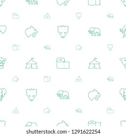 big icons pattern seamless white background. Included editable line bear, paper towel, panther, circus, elephant icons. big icons for web and mobile.