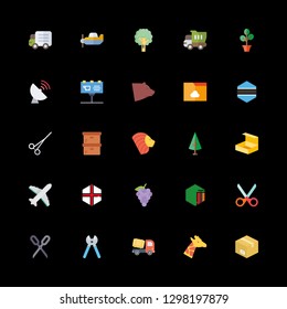 big icons set with england, scissors and data storage vector set