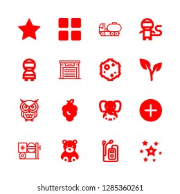 big icons set with mp, elephant and plus vector set