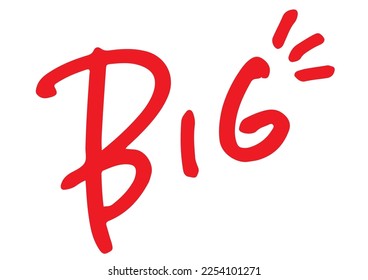 BIG icons. Vector handwritten text.