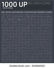 Big icons,Big data,database,server,networking,database analytics,communication icons, vector