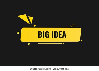 grande ideia, fundo preto, design, definir grande preto, atualizar, ícone de seta, vetor de pacote, clique de setas, batton,
