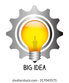 Big idea bulb design, vector illustration eps 10